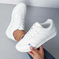 CoastLane Casual White Court Sneakers