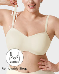 Ondersteunende Antislip Bandeau Beha met Afneembare Bandjes