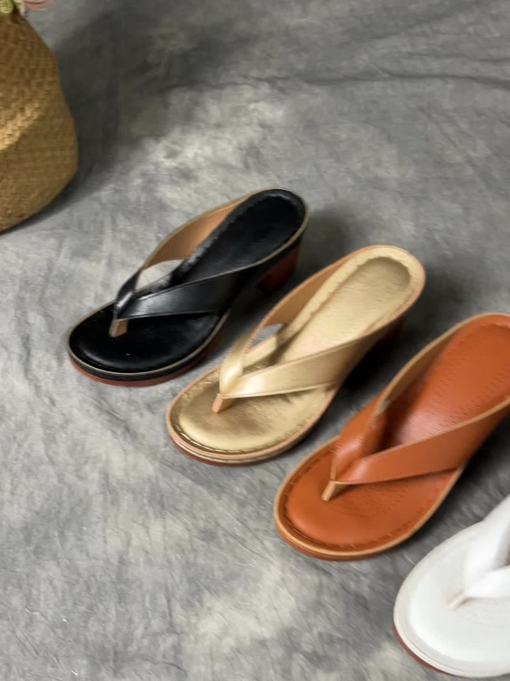 Luma Thong Block Heel Sandals