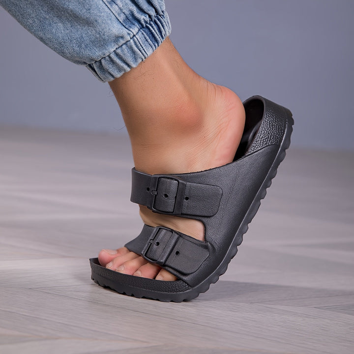Mono Buckle Comfort Slides