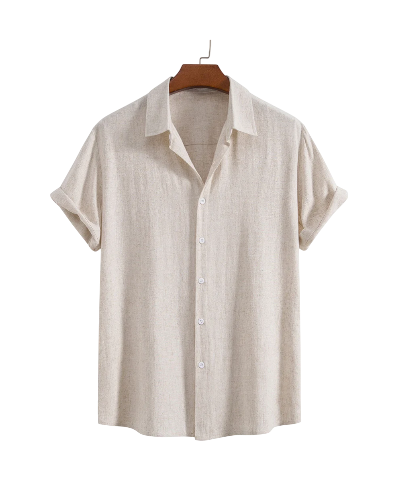 Capri Textured Cotton Camp Collar Shirt