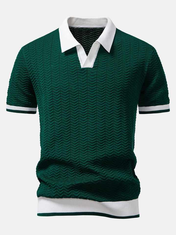Ascot Poloshirt met Contrasterende Kraag