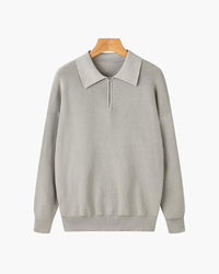 Geneva Waffle Knit Half-Zip Sweater