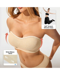 Multiway Wireless Bandeau Bra – Stay Put Comfort Plus Size