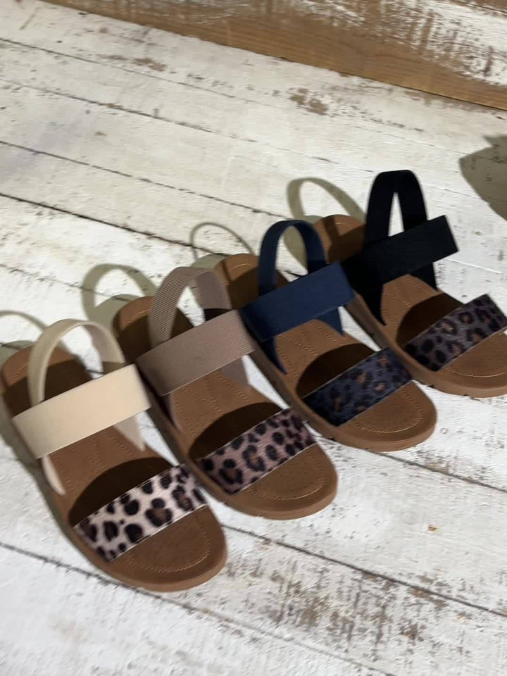 Leopardriem Comfortabele Sandalen