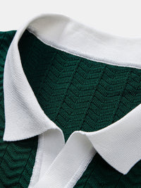 Ascot Poloshirt met Contrasterende Kraag