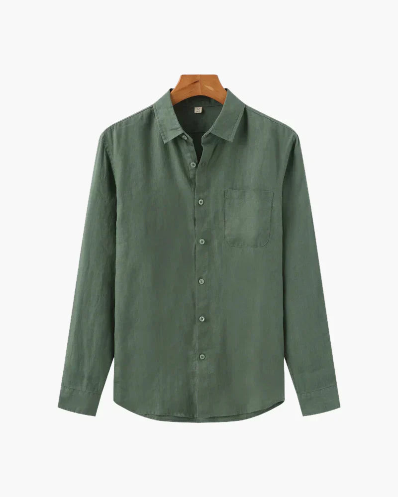Saint-Tropez Relaxed Linen Button-Up Shirt