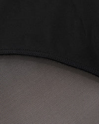 Mesh Deep V Halter One Piece Swimsuit