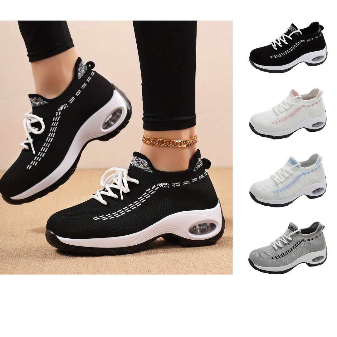 Noir Lift Knit Sneakers