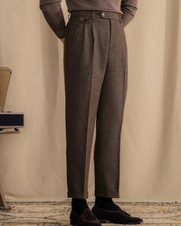 Mayfair Herringbone Wool Trousers