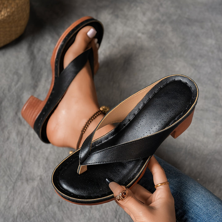 Luma Thong Block Heel Sandals