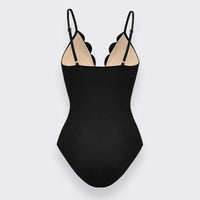 Flower Hollow One Piece Swimsuit and Skirt