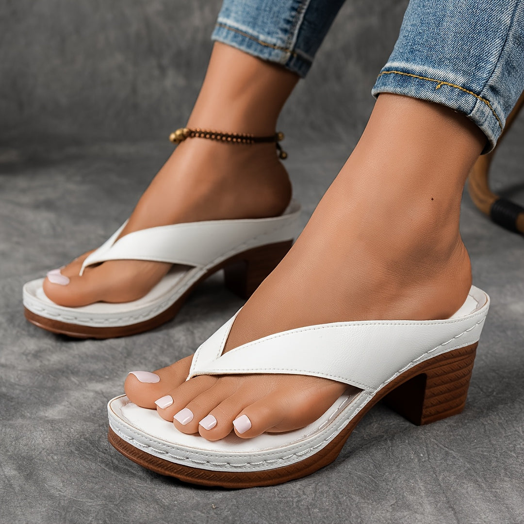 Luma Thong Block Heel Sandals