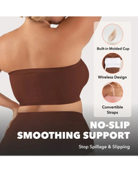 Wireless Backless Bandeau Bra Anti‑Slip Convertible Straps Plus Size