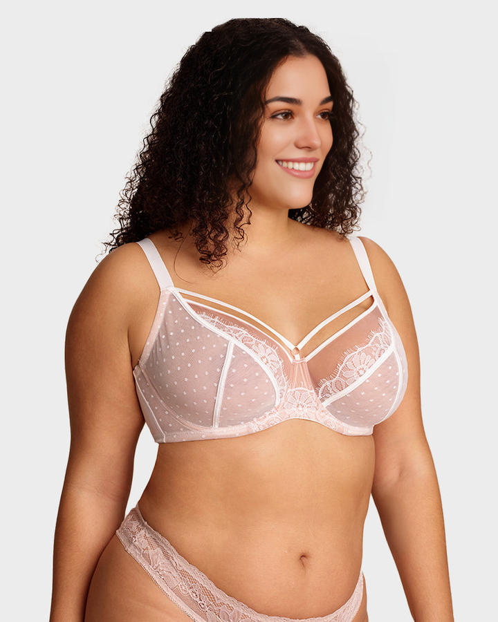 Plus Size Lace Full Coverage Minimizer Bra