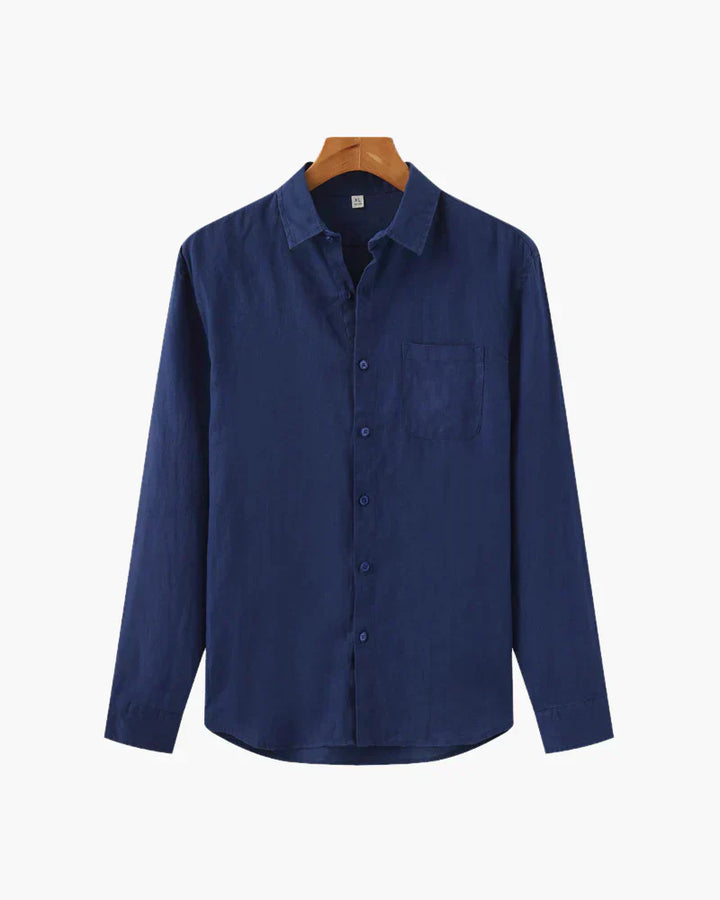 Saint-Tropez Relaxed Linen Button-Up Shirt