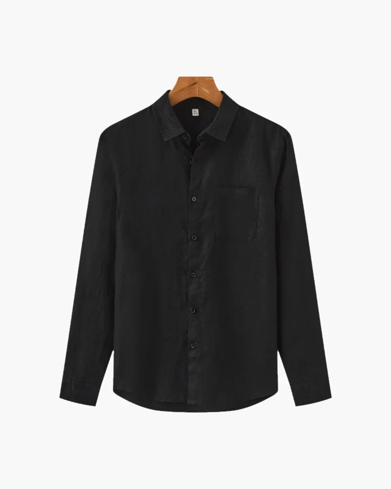 Saint-Tropez Relaxed Linen Button-Up Shirt