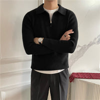 Zurich Ribbed Cotton Half-Zip Sweater