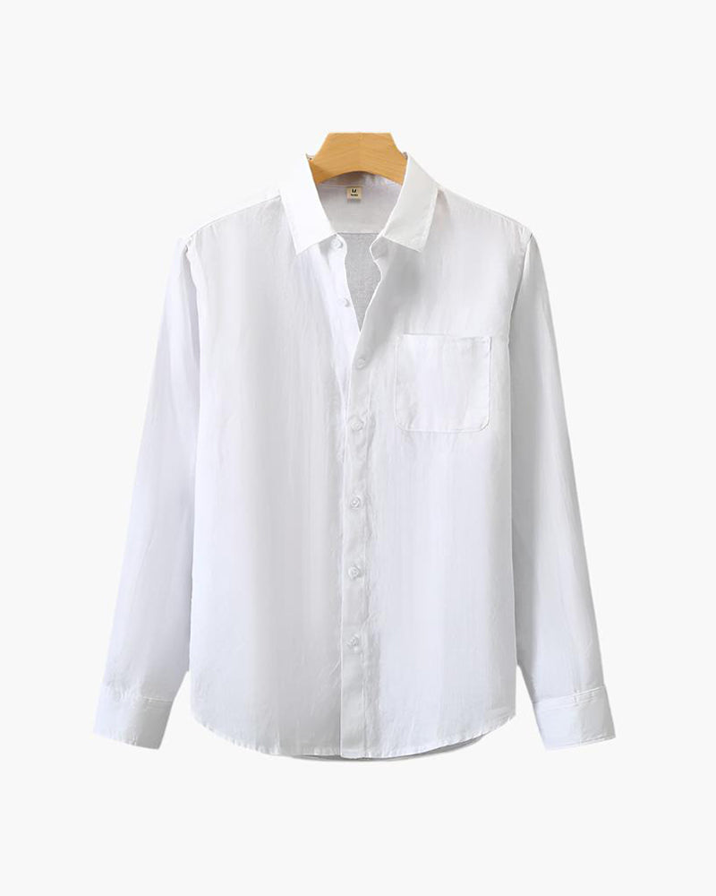 Saint-Tropez Relaxed Linen Button-Up Shirt