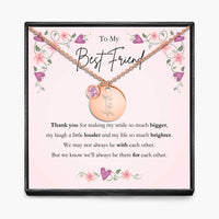 To My Best Friend -  Birth Month Pendant Necklace