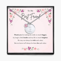 To My Best Friend -  Birth Month Pendant Necklace