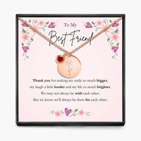 To My Best Friend -  Birth Month Pendant Necklace