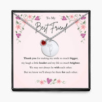 To My Best Friend -  Birth Month Pendant Necklace
