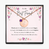 To My Best Friend -  Birth Month Pendant Necklace