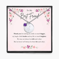 To My Best Friend -  Birth Month Pendant Necklace