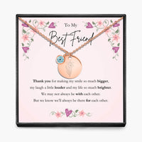 To My Best Friend -  Birth Month Pendant Necklace