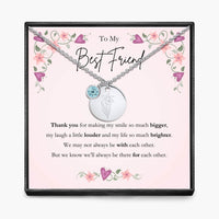 To My Best Friend -  Birth Month Pendant Necklace
