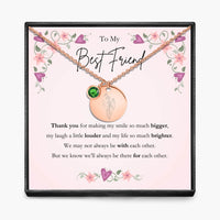 To My Best Friend -  Birth Month Pendant Necklace
