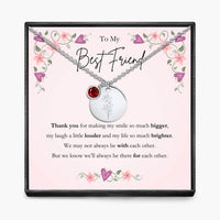 To My Best Friend -  Birth Month Pendant Necklace