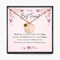 To My Best Friend -  Birth Month Pendant Necklace