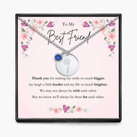 To My Best Friend -  Birth Month Pendant Necklace