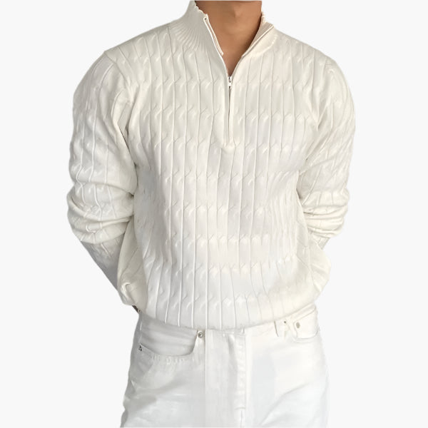 St. Moritz Cable Knit Half-Zip Sweater