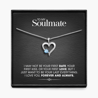SOULMATE "FOREVER AND ALWAYS"  Sterling Silver Sacred Heart Necklace - 5 Colours