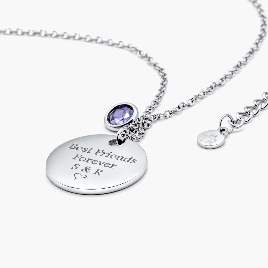 To My Best Friend -  Birth Month Pendant Necklace