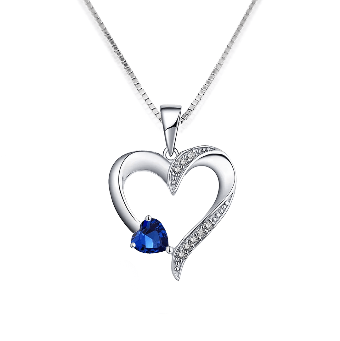 "With All My Heart" - Sterling Silver Sacred Heart Necklace - 5 Colours