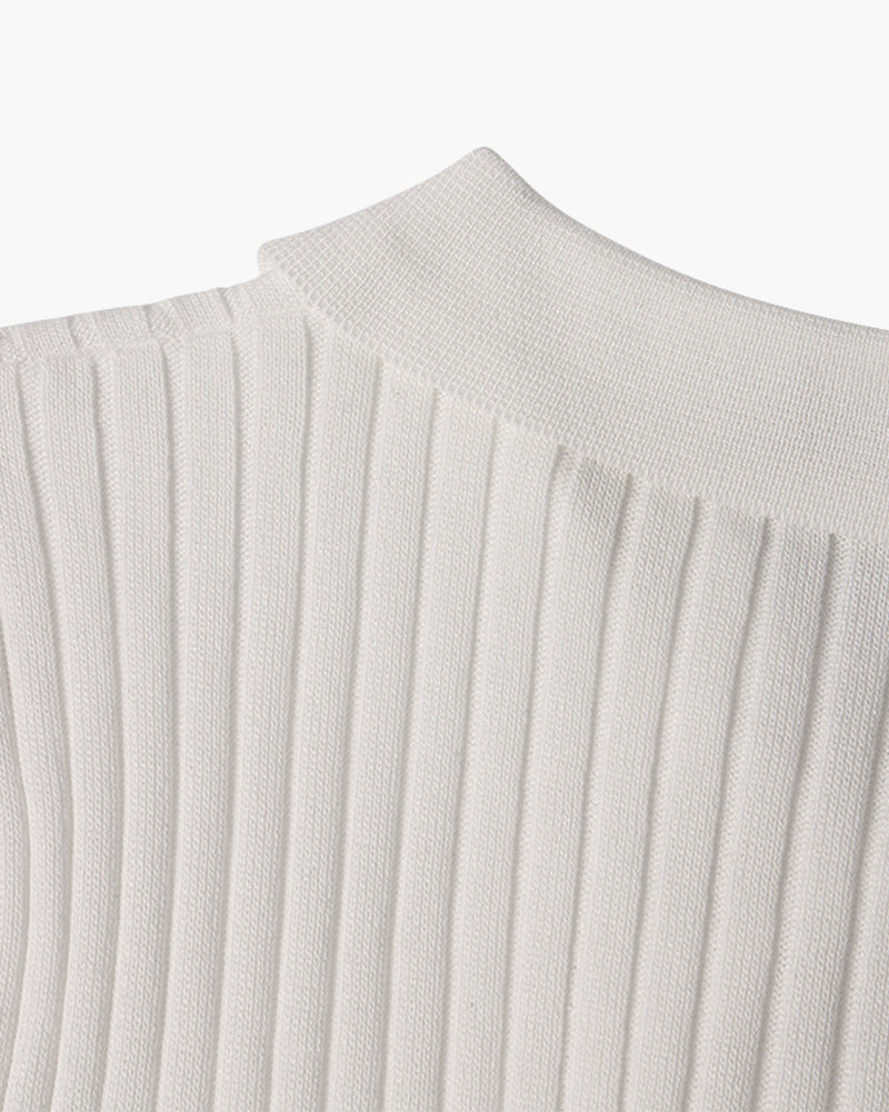 Siena Ribbed V-Neck Polo Shirt