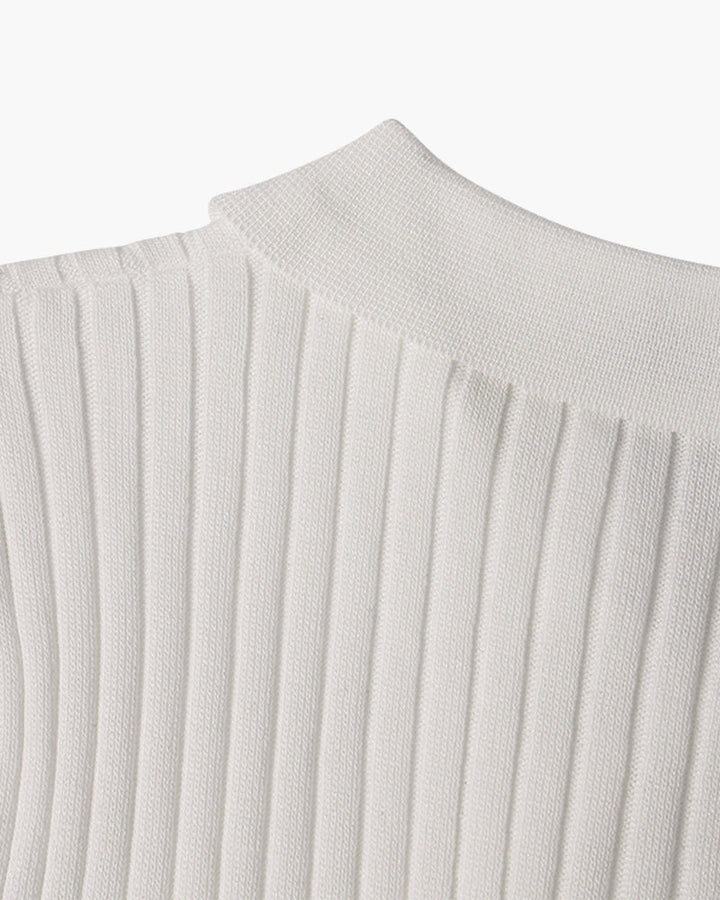 Siena Ribbed V-Neck Polo Shirt