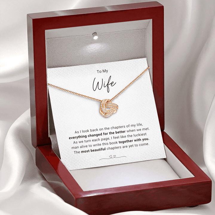 Chapters Of My Life - Wife  Infinity Knot Necklace