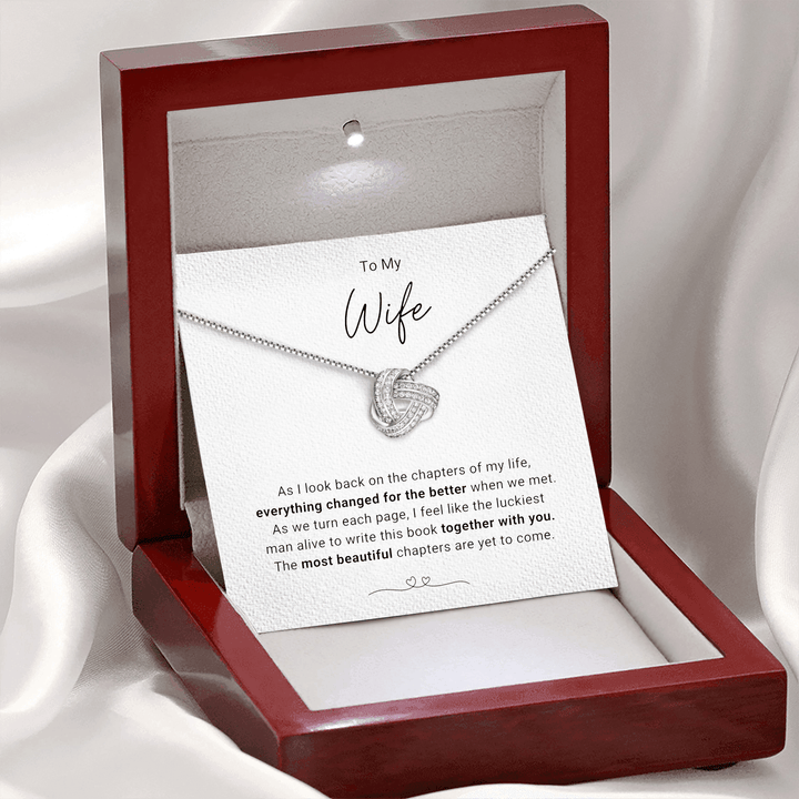 Chapters Of My Life - Wife  Infinity Knot Necklace