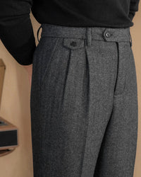 Mayfair Herringbone Wool Trousers