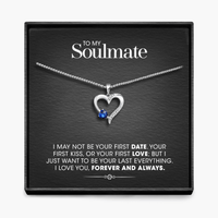 SOULMATE "FOREVER AND ALWAYS"  Sterling Silver Sacred Heart Necklace - 5 Colours