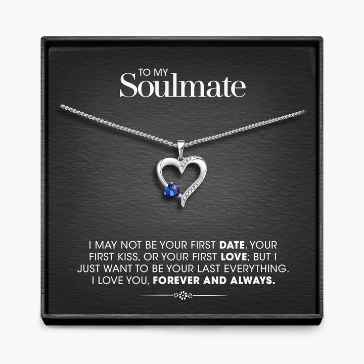 SOULMATE "FOREVER AND ALWAYS"  Sterling Silver Sacred Heart Necklace - 5 Colours