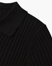 Siena Ribbed V-Neck Polo Shirt
