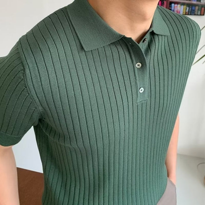 Arezzo Ribbed Cotton Polo Shirt
