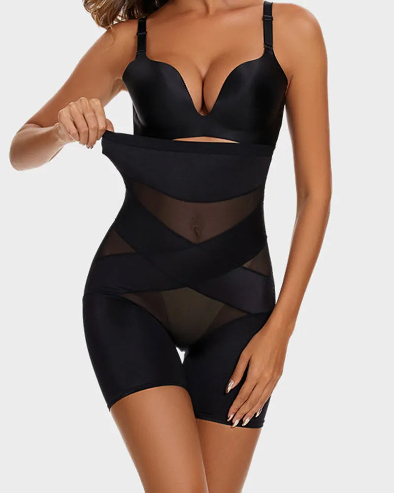 Crossover Verband High Waist Heup-liftende Shorts