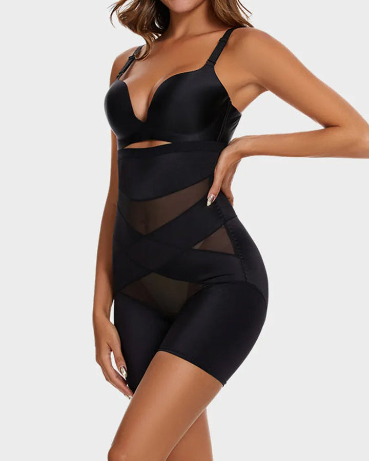 Crossover Verband High Waist Heup-liftende Shorts